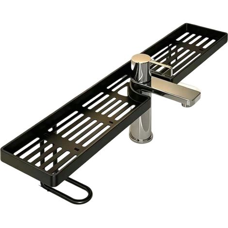 ZHIJIA PREMIUM Support de robinet blanc pour évier et salle de bain - Étagère organisatrice de cuisine