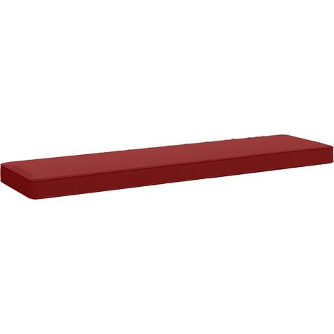 1-Piece Bench Cushion VUGHT 100% Polyester Wine Red vidaXL
