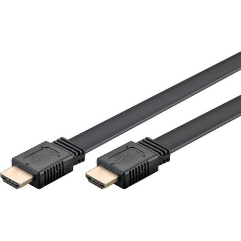 Câble HDMI 2.0 - 4K 60Hz - Plat - 1,50 M - Noir
