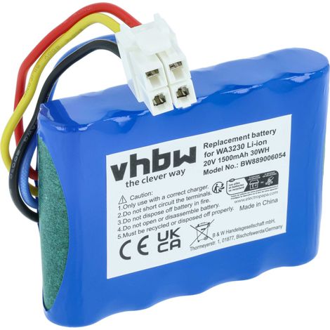 vhbw Battery Replacement for Sunseeker LBF2025 for Robotic Lawnmower Lawnmower (1.5Ah, 20 V, Li-Ion)