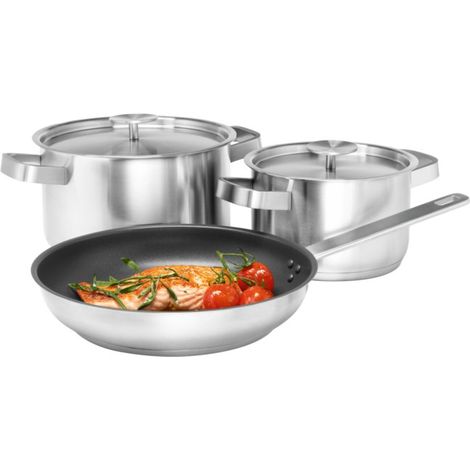 Set hrncov ELECTROLUX, 2x kuchynský hrniec s pokrievkou, 1x panvica, nerez (1/5)