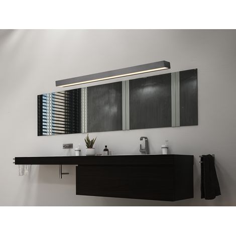LED Badezimmer Wandleuchte ROCCO Schwarz 90cm - Up-Down Spiegelleuchte