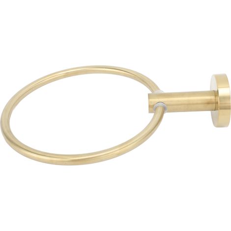 Anneau porte-serviettes mural rond en laiton antique (1/5)