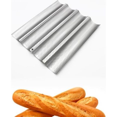 Moule à pain — Moule à baguettes 4 emplacements — Ustensiles de cuisine — Acier au carbone (1/4)
