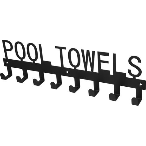 Porte-serviettes en fer noir au design simple et portable , idéal pour les salles de bains abords pi (1/5)