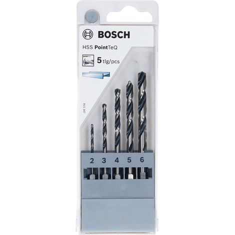 Bosch Drill bits set 5-piece HSS PointTeQ Hex Drill Bit set 2 - 6 mm 2607002824