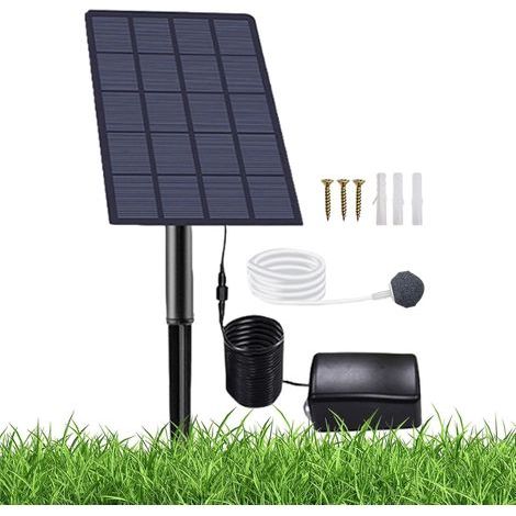 Aérateur Solaire Bassin - IP64 Étanche avec Pompe À Air 2W Aérateur De Bassin À Énergie Solaire,pour Aquarium Et Hydroponie Et Transport Poissons Vivants Piscine Extérieure (1/5)