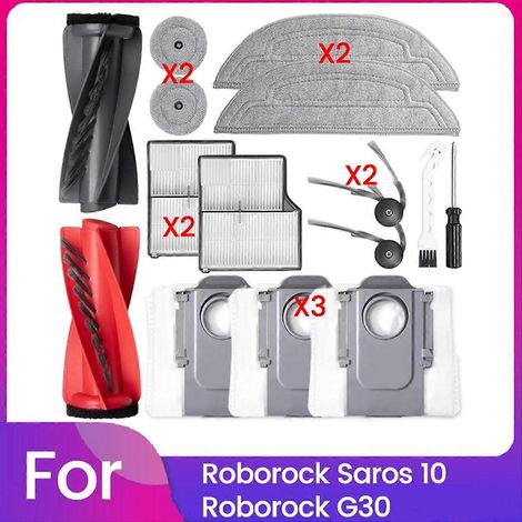 Kit de remplacement de 15 filtres HEPA pour aspirateur robot Roborock Saros 10 / G30 (1/5)