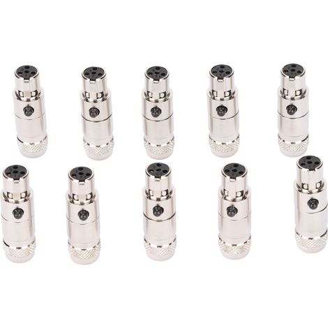 Connecteurs XLR femelles 4 broches avec réduction de bruit, compacts, 4 conducteurs, fiches XLR femelles pour câbles de microphone stéréo (1/5)