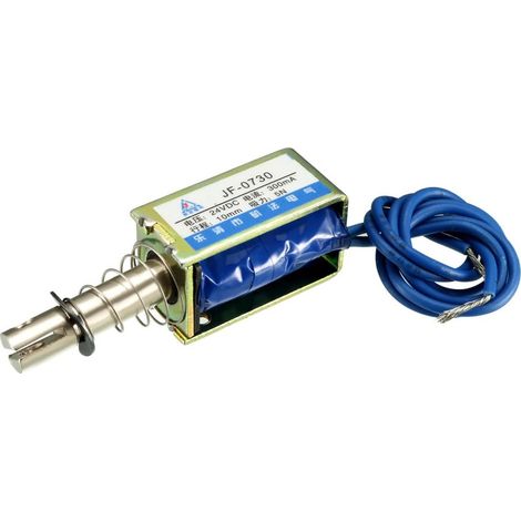 sourcing map JF-0730 DC 24 V 300 mA 7,2 Watt 5 N 10 mm Électroaimant de mouvement linéaire