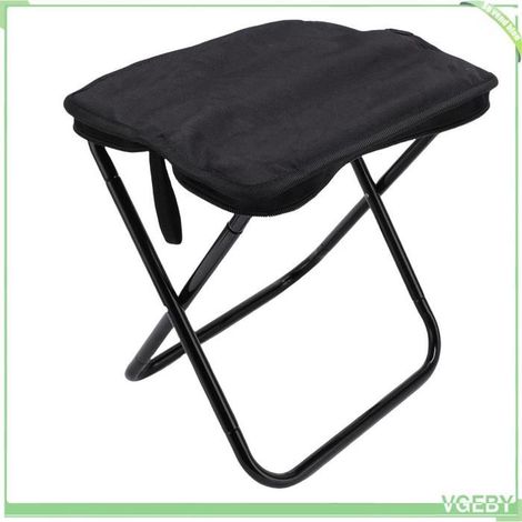 Tabouret de camping pliant - FAFEICY - pliant compact - cadre aluminium renforcé - tissu respirant - rangement intégré (1/4)