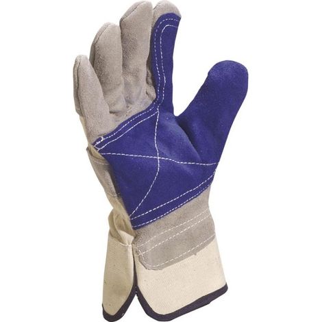 Gant mécanique docker en croûte DS202RP gris/bleu T10 - DELTA PLUS - DS202RP10
