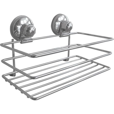 Etagère Panier de Douche à ventouses Chromé