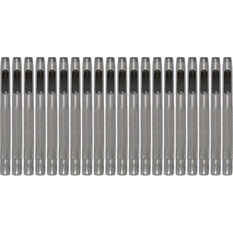 Set mit 20 Lederlochern, hochfester Kohlenstoffstahl, Rundlocher für DIY-Projekte, Gürtellocher, 4,5 mm / 0,18 Zoll (1/5)