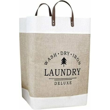 Panier À Linge Pliable - Toile Imperméable - Pour Chambre À Coucher Salle De Bains Maison - 1 Pièce