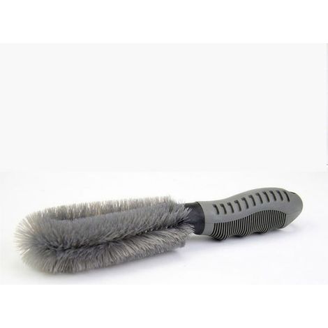 Brosse droite pour jantes et pneus de voiture, poils résistants (1/4)