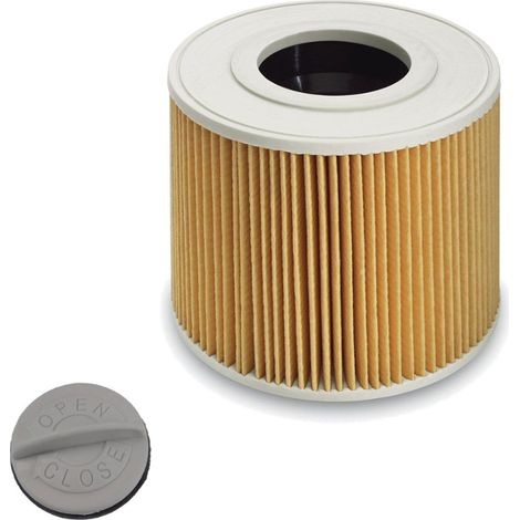 Trade-Shop Patronen-Filter inkl. Verschluss-Schraube für viele Kärcher NT 27/1, NT 48/1 Staubsauger ersetzt 6.414-789.0 - 1 Stück