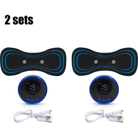 Appareil de massage cervical électrique rechargeable EMS avec patch de massage des vertèbres cervicales pour soulager les douleurs musculaires, support dropshipping03269-AquaForge