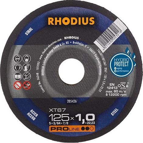 Taglio Disco Xt67 125 X 1,0 Millimetri Rodio (A 50)