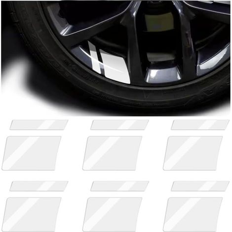 6 Pièces Autocollant Pour Jantes Voiture, Autocollants Réfléchissants Stickers Jantes Voiture, Adhésif Autocollants Jantes Voiture Sticker, Auto Accessoires Décoratifs Universels(Blanc) (1/5)