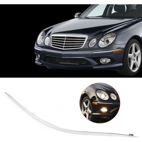 Jante de Pare-chocs Avant Chromée pour Mercedes Classe E W211 E320 E350 E550 E63 AMG (Droit 2118852421)