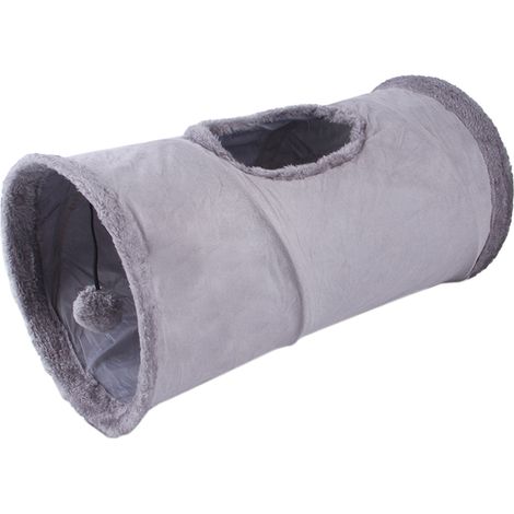 Tunnel Pour Chats - Tunnel Chat Pliable Léger en Daim - Pour Jeu et Entraînement d'Agilité - 1 Pièce (1/5)