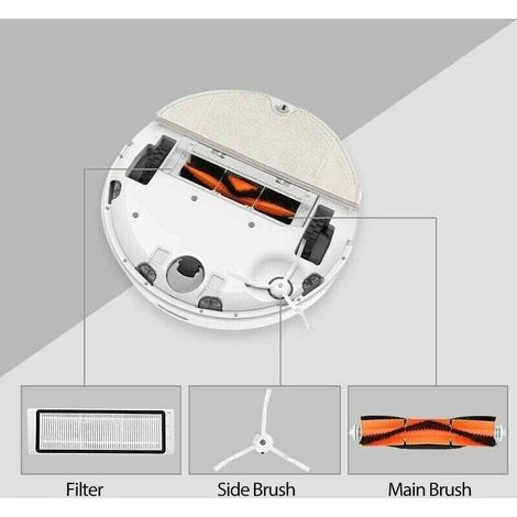 YMYNY 11-teiliges Ersatzzubehör für XIAOMI MI Robot, Roborock S50 S51 S55 S6 Robot, Ersatzteile, Bürsten und Filter für EUR (1/4)