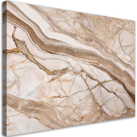 Tableau déco Abstraction de marbre beige brun 60x40 (1/5)