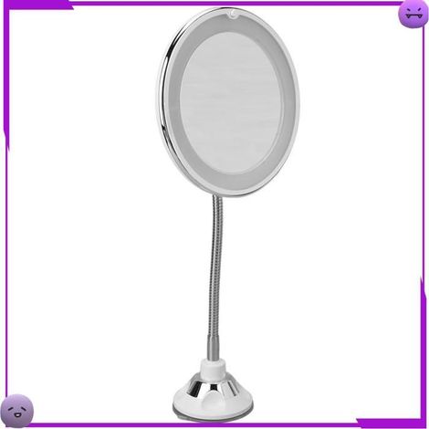 Miroir Grossissant 10x, Miroir LED avec Col de Cygne Réglable for Salle (1/4)