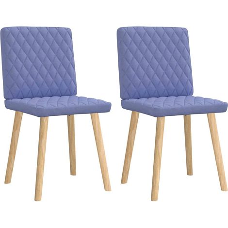 Maison Exclusive - Sedie da Pranzo 2 pz Blu Jeans in Tessuto (1/5)
