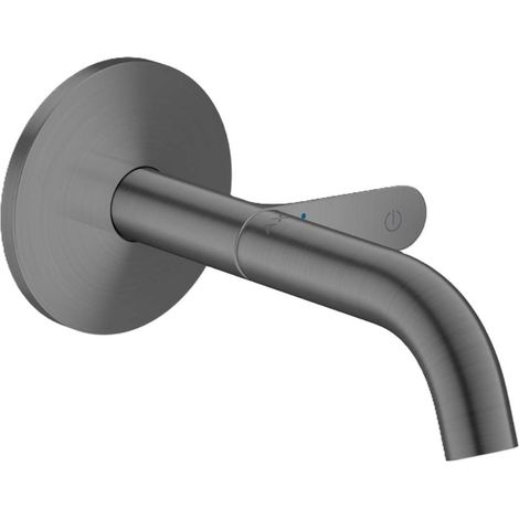 Axor One - Unterputz-Waschtischarmatur mit Ablaufgarnitur, EcoSmart, gebürstetes Schwarzchrom 48180340 (1/2)