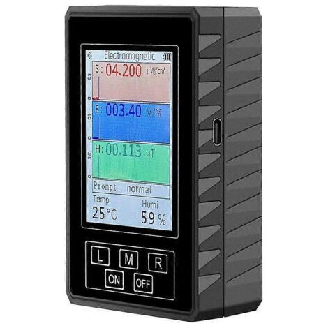 Détecteur de rayonnement électronique Br-9A Xr2 Pro, mesureur de CEM, testeur environnemental noir (1/5)