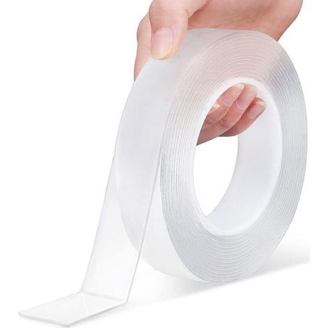 HONORNIC - Ruban Adhésif Double Face Extra Fort, Transparent Ruban Two Side Tape à Forte Viscosité, Multifonctionnel Ruban adhésif Lavable (1/5)