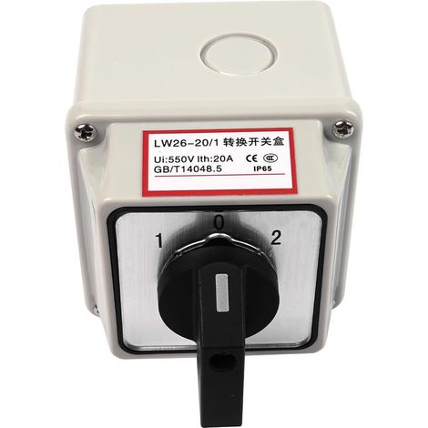 Interrupteur à Came Universel, Interrupteur à Bascule, Interrupteur de Conversion Universel à Double Puissance avec boîtier étanche, Composants électriques Polyvalents (1/5)