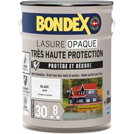 Lasure Opaque Très Haute Protection Protège et Décore Blanc 5 L (1/5)