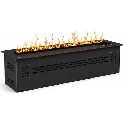 Sined Caminetto Caldaro 50 Caminetto Elettrico Ad Acqua Nero Camino Da Interno Non Termico a Led Con Simulazione Di Fiamma Multicolore 3d Incorporata Per Ambienti Eleganti e Moderni Con Telecomando