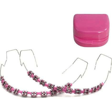 Faux appareil dentaire temporaire à fils métalliques et attaches pour démonstration orthodontique et pratique étudiante (1/5)