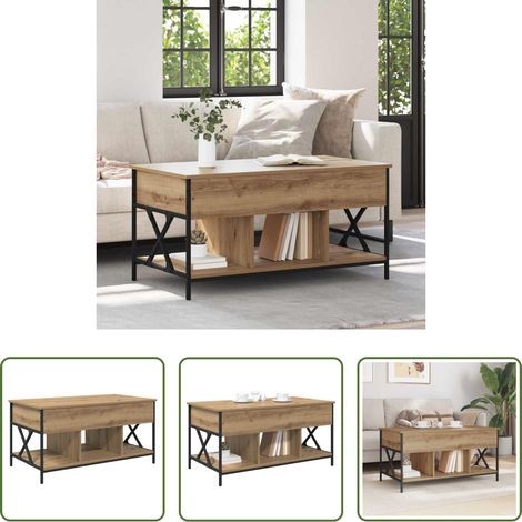 Wohnzimmertisch - Couchtisch Artisan-Eiche 100 x 55 x 48,5 cm Holzwerkstoff (1/5)