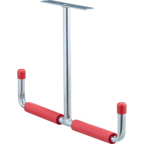Set di 2 portautensili da soffitto per garage 30 x 42 x 2,5 cm per una conservazione efficiente in acciaio argentato 130010941
