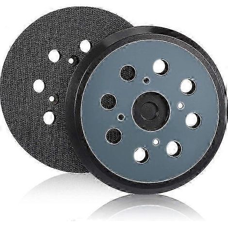 Lot de 2 plateaux de ponçage orbitaux de rechange de 125 mm pour ponceuses à 4 vis, 8 trous d'aspiration, compatibilité universelle SZRH AC (1/5)