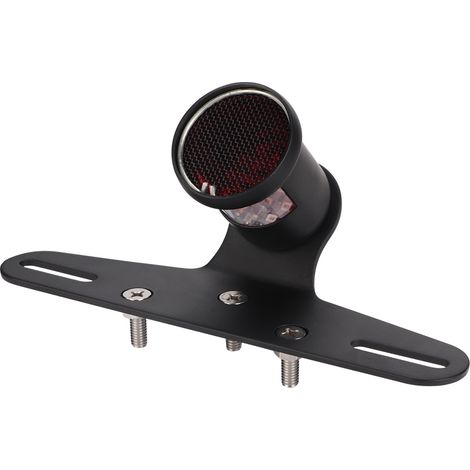 Feu Arrière LED Moto Style Vintage Universel Stop avec Support Plaque d'Immatriculation (1/4)