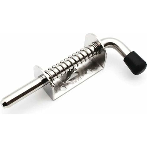 Loquet À Ressort - Verrou À Barillet Métallique 128 mm - Pour Porte De Clôture De Jardin Abri Remorque Garage - 1 Pièce