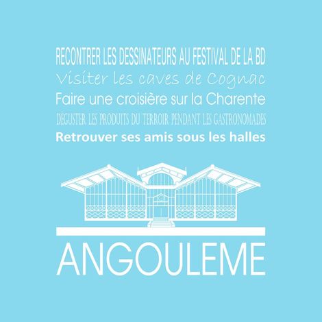 Tableau sur toile Angoulême glacier 30x30 cm - Impression sur Toile Murale Décorative - Image imprimée en HD sur Toile - Toile sur Châssis en Bois FSC - Fabriqué en France (1/4)