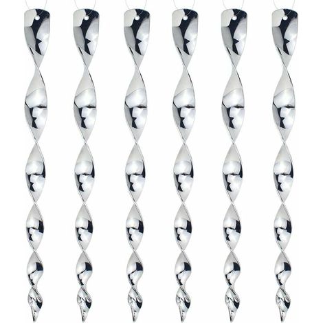 EASYCOMFORT 6 Pièces Répulsif Anti-Oiseaux Réfléchissant Anti-Oiseaux, Réflecteur Répulsif Anti-Oiseaux Suspendu, Spirale de Vent Réfléchissant Anti-Oiseaux (Argent)-Fei Yu (1/5)