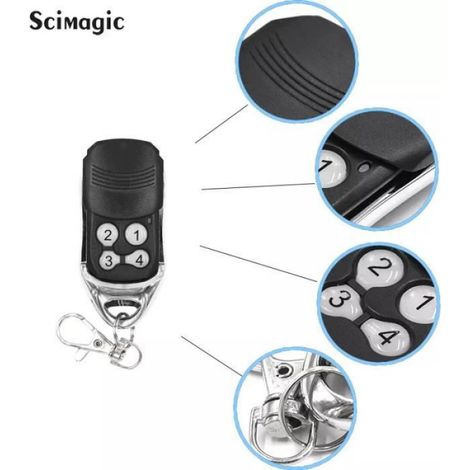 Télécommande - 433.92 MHz - 4 Canaux - Pour Porte De Garage À Code Roulant - 1 Pièce (1/4)