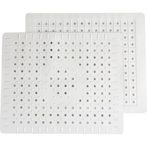 Lot de 2 tapis de protection pour évier de cuisine en caoutchouc antidérapant durable, facile à fileter et à couper soi-même. (1/4)