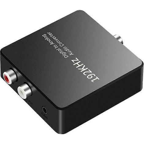 Convertisseur audio numérique optique/coaxial vers RCA et 3,5 mm, compatible avec TV, DVD et barre de son (1/5)