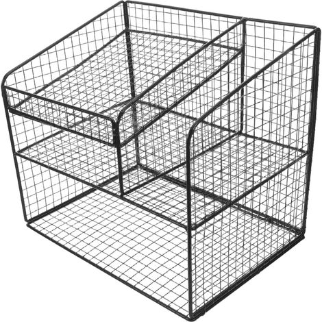 Organisateur de Bureau Maille Niveaux Range-documents Empilable avec Support Téléphone Trieur de Courrier pour Bureau et Maison Rangement Papeterie Compact et Robuste (1/5)