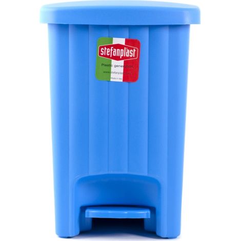 pattumiera  a pedale "margherita" - 20 litri - colore azzurro.