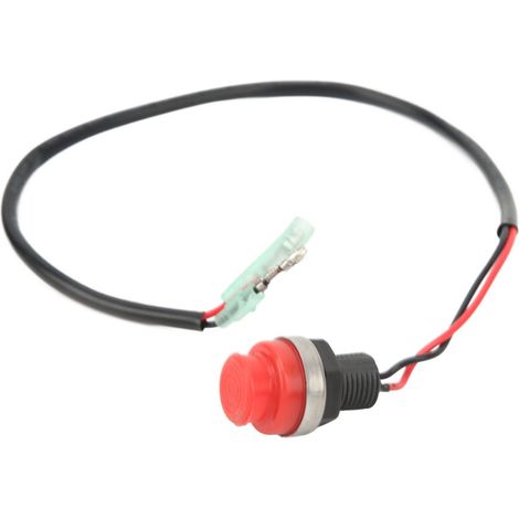 Jeffergarden Interrupteur d'arrêt de moteur en métal ABS, bouton d'arrêt de moteur à Performance Stable et sre pour moteurs hors-bord Tohatsu (1/4)